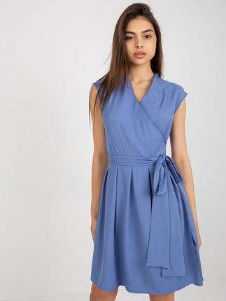 Sukienka-LK-SK-507654.66-ciemny niebieski : Kolor - Ciemny niebieski, Rozmiar - 40