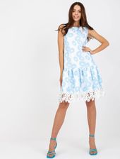 Sukienka-LK-SK-506985-1.26-biało-niebieski : Kolor - Biało-Niebieski, Rozmiar - 40 - zdjęcie 1