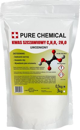KWAS SZCZAWIOWY - Kwas etanodiowy Doypack 500g PURECHEMICAL