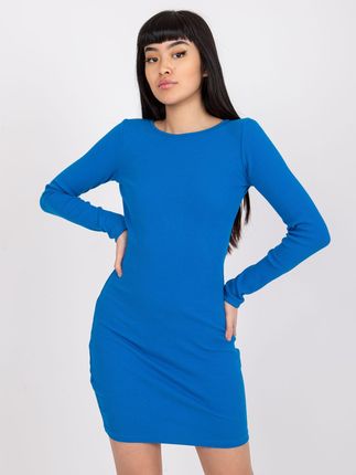 Sukienka-RV-SK-7525.50-ciemny niebieski : Kolor - Ciemny niebieski, Rozmiar - S