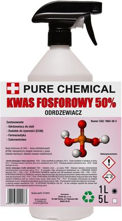 KWAS FOSFOROWY 50% - Odrdzewiacz Spray 1L PURECHEMICAL