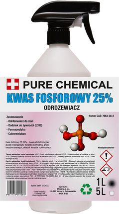 KWAS FOSFOROWY 25% - Odrdzewiacz Spray 1L PURECHEMICAL