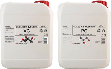 GLICERYNA + GLIKOL - Farmaceutyczne Kanister Zestaw 20L + 20L PURECHEMICAL