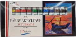 Zdjęcie Creative Artist Farby Akrylowe W Tubkach 12 Kolorów Looz Art - Sierpc