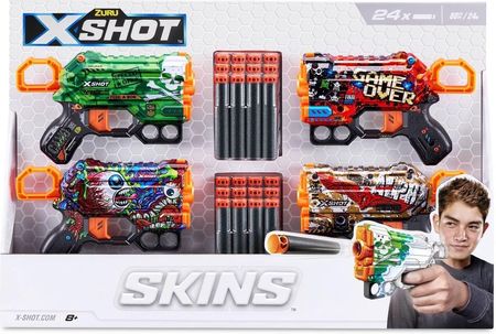 X-Shot Zestaw Wyrzutni Skins Menace 24 Strzałki