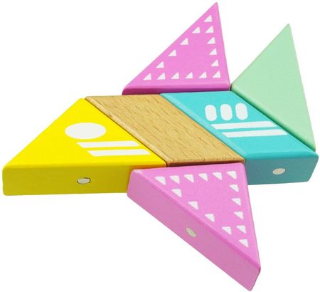 Kindersafe Drewniana Układanka Origami Klocki Na Magnes Samolot