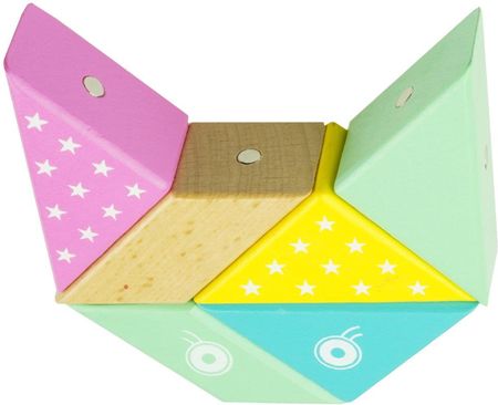 Kindersafe Drewniana Układanka Origami Klocki Na Magnes Kot