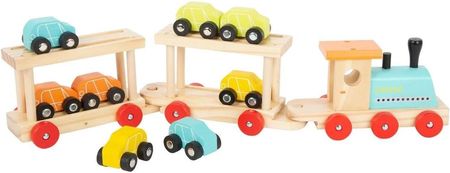 Small Foot Wooden Train Transporter With Cars 11Dlg.