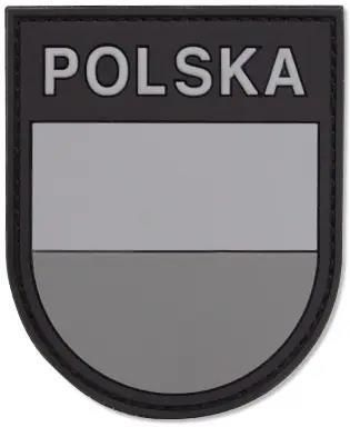 101 Inc. Naszywka 3D Polska Tarcza Szara 444130-7017