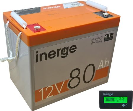 Akumulator GEL 12V 80Ah INERGE + tester LCD