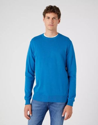 WRANGLER CREWNECK KNIT MĘSKI SWETER KLASYCZNY DEEP WATER W8A0QJ69F