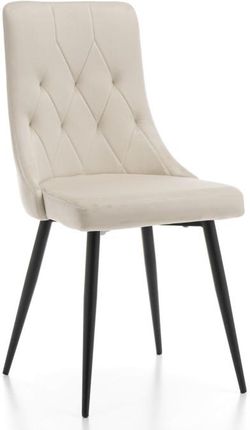 krzesło CAREN tapicerowane welur beżowy