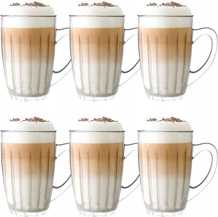 Altom Design Zestaw Szklanki Do Kawy Latte Herbaty 350Ml 6szt.