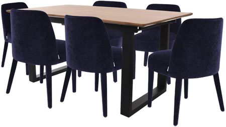 Zestaw: Stół rozkładany Grand + 6 krzeseł do jadalni Chelsea