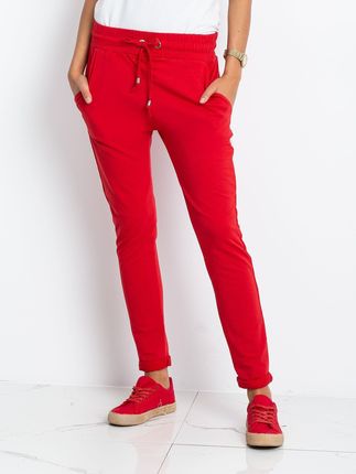 Spodnie dresowe-RV-DR-3698.07X-czerwony : Kolor - Czerwony, Rozmiar - S