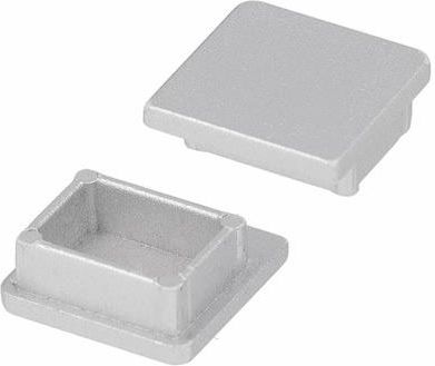 Zaślepka srebrna do profilu aluminiowego LED BUDDY14-02 - kpl. 2 szt.