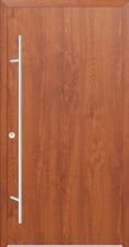 Zdjęcie Drzwi zewnętrzne THERMO S68 wzór 01 1100x2100 mm złoty dąb z pochwytem - Tułowice