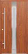 Drzwi zewnętrzne THERMO S68 wzór 02 1100x2100 mm złoty dąb z pochwytem