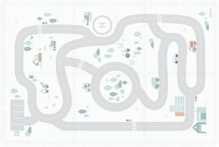 Mata piankowa dwustronna i pudełko Mapa drogowa Play&Go