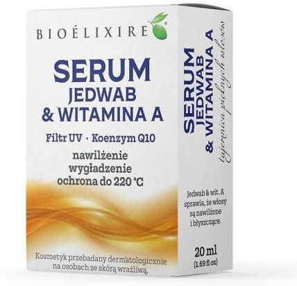 Bioelixire Serum Jedwab I Witamina A Koenzym Q10 Filtr Uv 20 ml