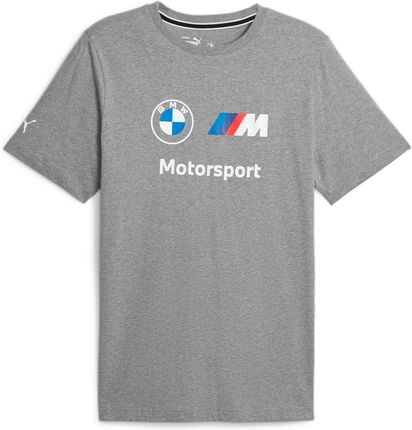 Koszulka męska Puma BMW MMS ESS LOGO szara 62131403