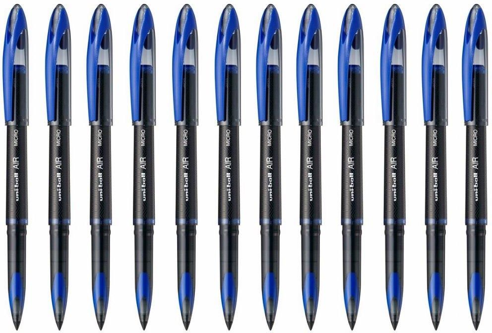 UniBall Liquid Ink Ballpoint Pen Air Micro Uba188M Niebieski 12szt