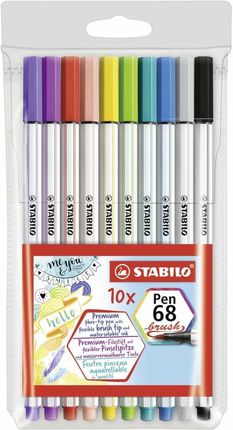 Stabilo Zestaw Markerów Pen 68 Brush 10 Części Wielokolorowy