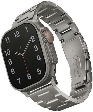 Uniq Pasek Osta Apple Watch 42 44 45 49Mm Series 1 2 3 4 5 6 7 8 Se Se2 Ultra Stainless Steel Srebrny Titanium Silver