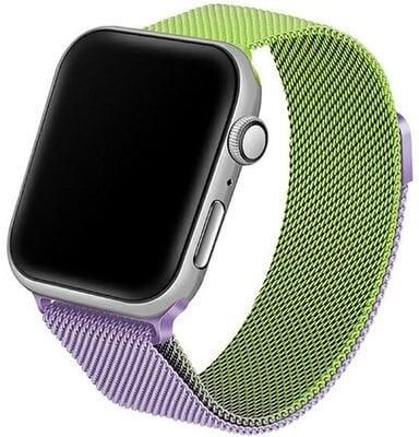 Beline Pasek Steel Do Apple Watch 2 3 4 5 6 7 8 Se Ultra Zielono Purpurowy