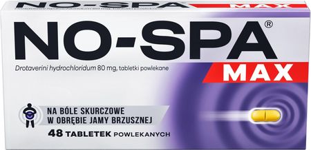 No-Spa Max na ból brzucha 80 mg 48 tabletek