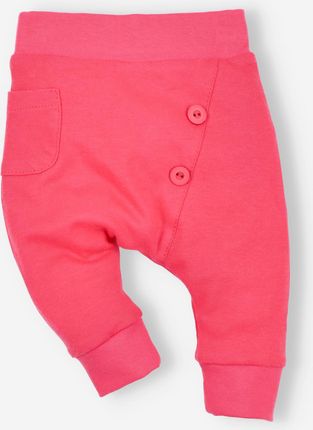 Malinowe spodnie niemowlęce KOLOROWY LAS dla dziewczynki