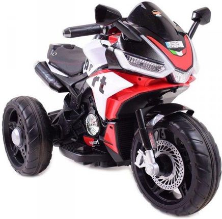 Super-Toys Mega Motor 3 Kołowy Sport Dwa Silniki Miękkie Koła Siedzenie Gaz W Manetce/Fb6886 Czerwony