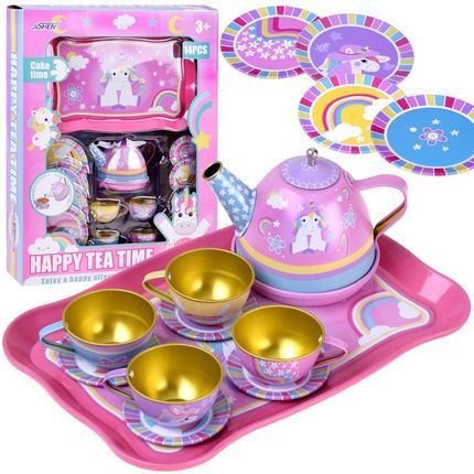 Zestaw herbaciany Jokomisiada bajecznie kolorowy jednorożec 14 elementów zabawka dla dzieci 3+ ZA4446 JK0459