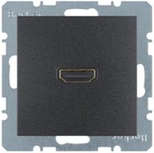 Hager Berker Gniazdo HDMI Z Przyłączem 90° B.1/B.3/B.7 Glas Antracyt 3315431606