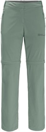 Jack Wolfskin Glastal Zip Off Pants W 1508151-4151 : Kolor - Zielone, Rozmiar - 36