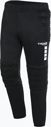 Spodnie Bramkarskie Dziecięce Capelli Basics I Youth Goalkeeper With Padding Black/White