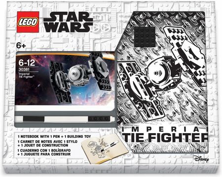 Lego Notatnik Star Wars Tie Fighter Z Zestawem Klocków Płytką I Długopisem