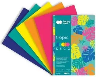 Gdd Blok A4 20K Deco Tropic 5 Kolorów Happy Color