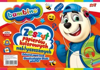 Bambino Zeszyt Papierów Kolorowych A4 10K Nabłyszczany Majewski 001802