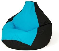 Zdjęcie Go Gift Pufa Worek Sako Grusza Czarny-Niebieski L 105x80 - Witkowo