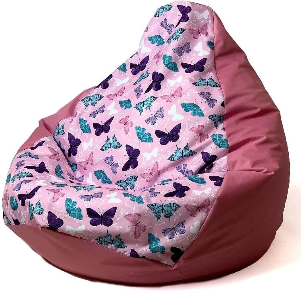 Go Gift Pufa Worek Sako Grusza Druk Ciemny RóżMotyle xl 130x90