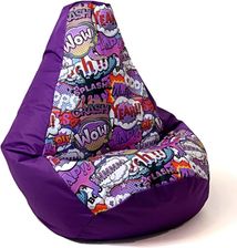Zdjęcie Go Gift Pufa Worek Sako Grusza Druk Fiolet-Wow L 105x80 - Pyskowice