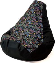 Zdjęcie Go Gift Pufa Worek Sako Grusza Druk Czarny-Pad Player L 105x80 - Toruń