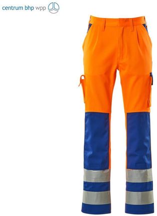 Mascot Workwear Spodnie Z Kieszeniami Na Kolanach Mascot Safe Compete Olinda 07179-860 Pomarańcz Hi-Vis/Niebieski
