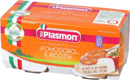 Plasmon - Obiadek sos pomidorowy z ricottą po 12. miesiącu życia, 2x80g