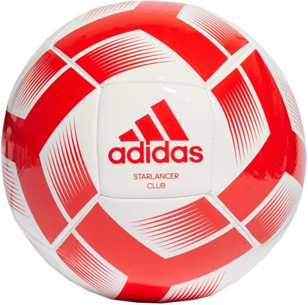Piłka nożna adidas Starlancer Club Ball biało-czerwona IA0974 - rozmiar piłek - 4