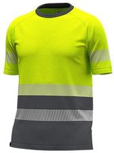 Safety Jogger Oddychalna I Szybkoschnąca Koszulka Z Odblaskowymi Paskami Scuti Tshirt M, Żółty-Ciemnoszary