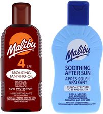 Malibu Olejek Do Opalania SPF4 200ml + Balsam Po Opalaniu 200ml