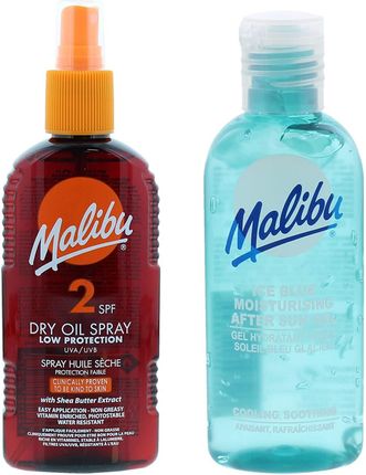 Malibu SPF2 Olejek Brązujący 200ml + Żel Po Opalaniu 100ml