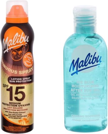 Malibu SPF15 Balsam W Aerozolu 175ml + Żel Po Opalaniu 100ml